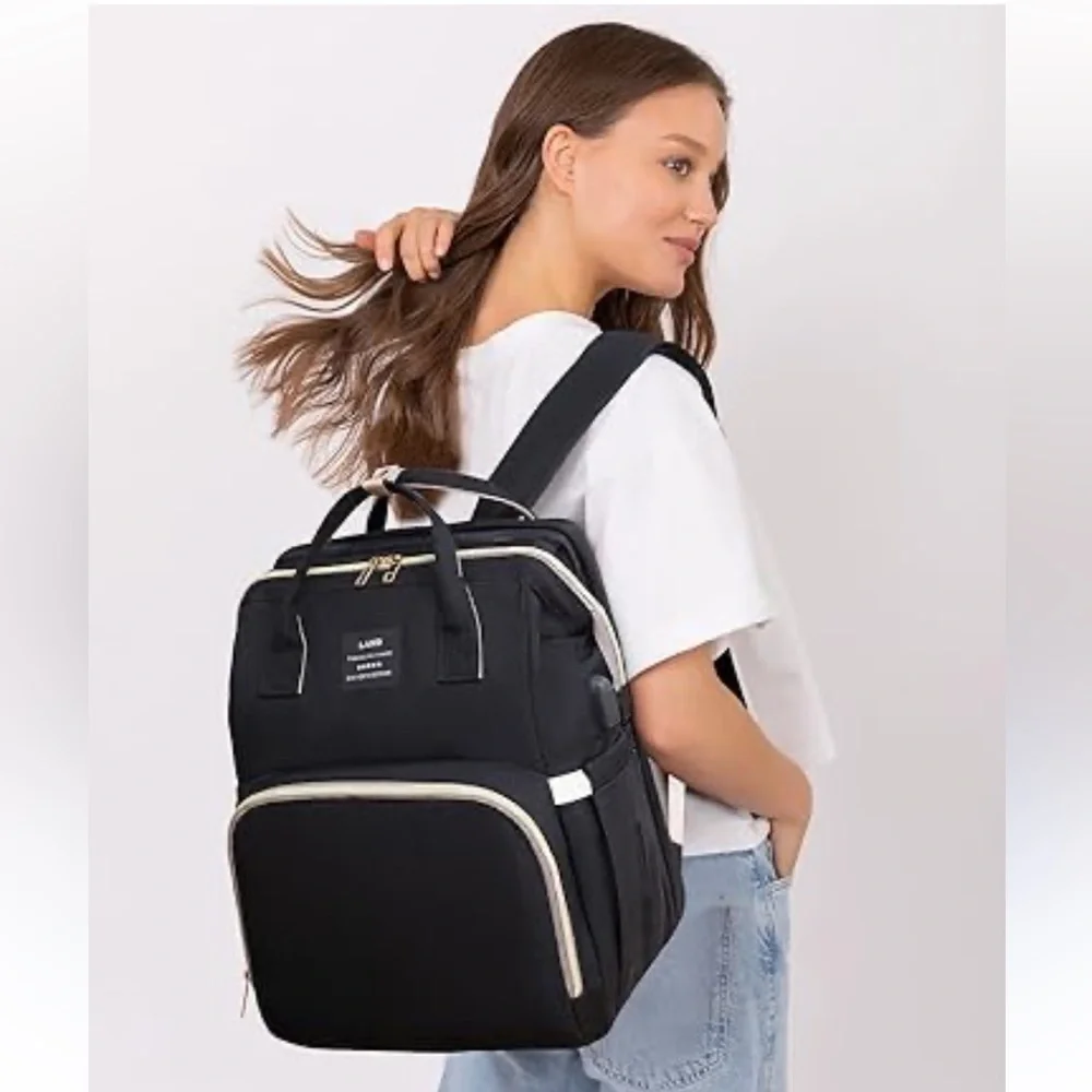 Land mommy and Baby Bag Chic Mom Grey Diaper bag backpack